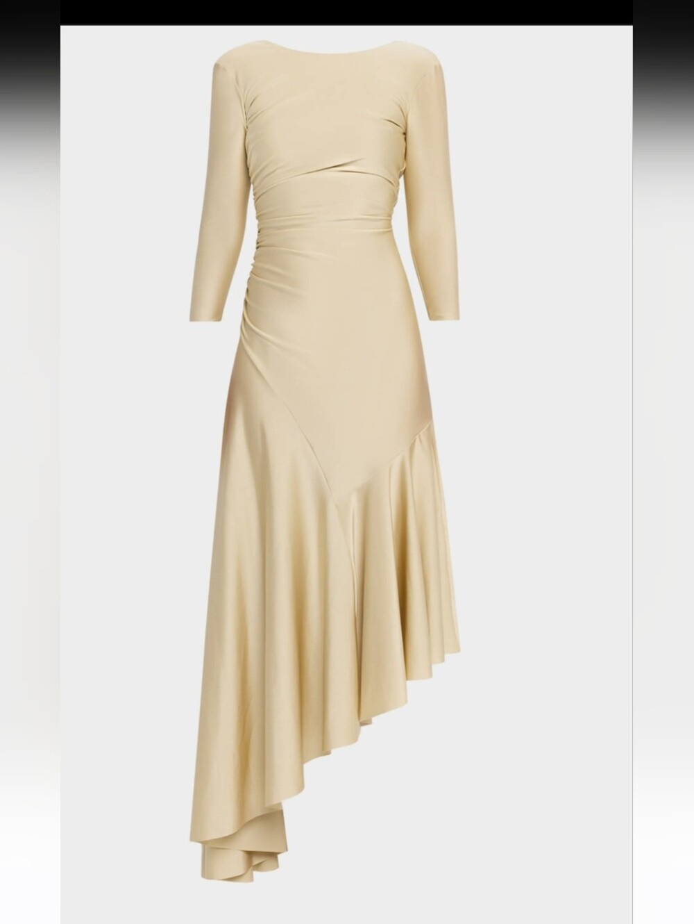 Chiara Boni La Petite Robe "Tanis" High-Low Shimmer Midi Dress Size 2
